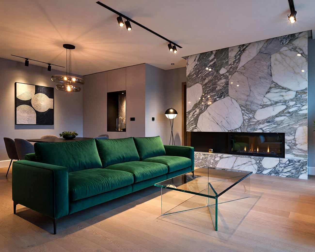 Salon Émeraude Harmony Interiors